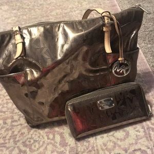 Authentic Michael Kors bag and wallet